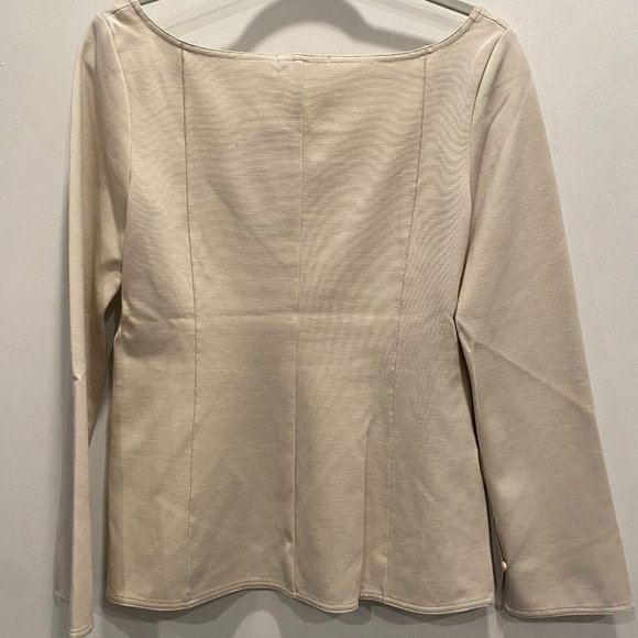 BRAND NEW, MM. LAFLEUR The Jace Top - Washable Ponte, Color Pearl, Size M - Picture 4 of 4